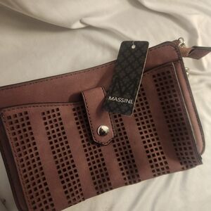 Massini Mauve Wristlet with Cutout Design